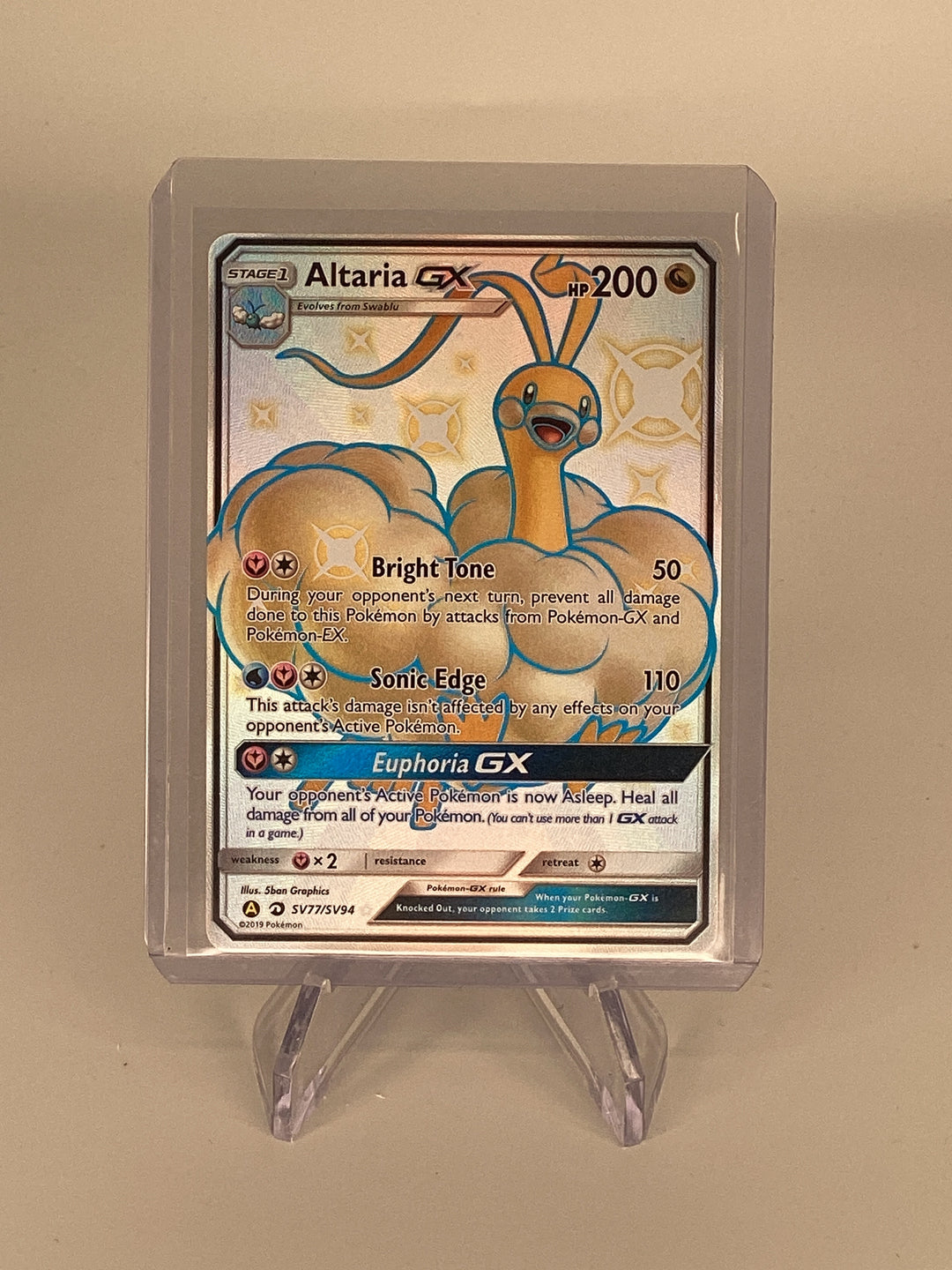 Pokémon TCG 2019 Altaria GX Hidden Fates, SV77/SV94