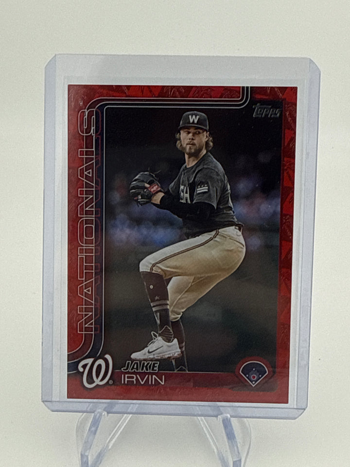 Jake Irvin 2025 Topps Series One Red Spring Training Foil, 2/5