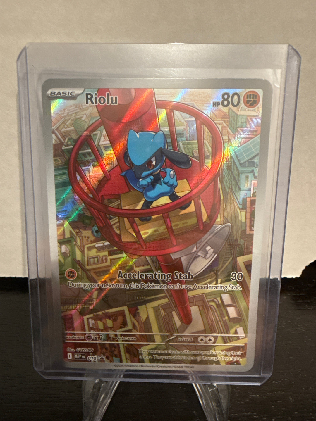 Pokemon TCG 2025 Riolu Mega Evolutions Black Star Promo, 010