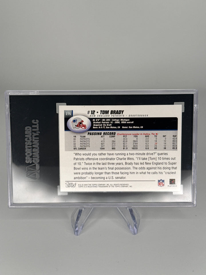 Tom Brady 2004 Topps First Edition, SGC 9.5 Gem Mint