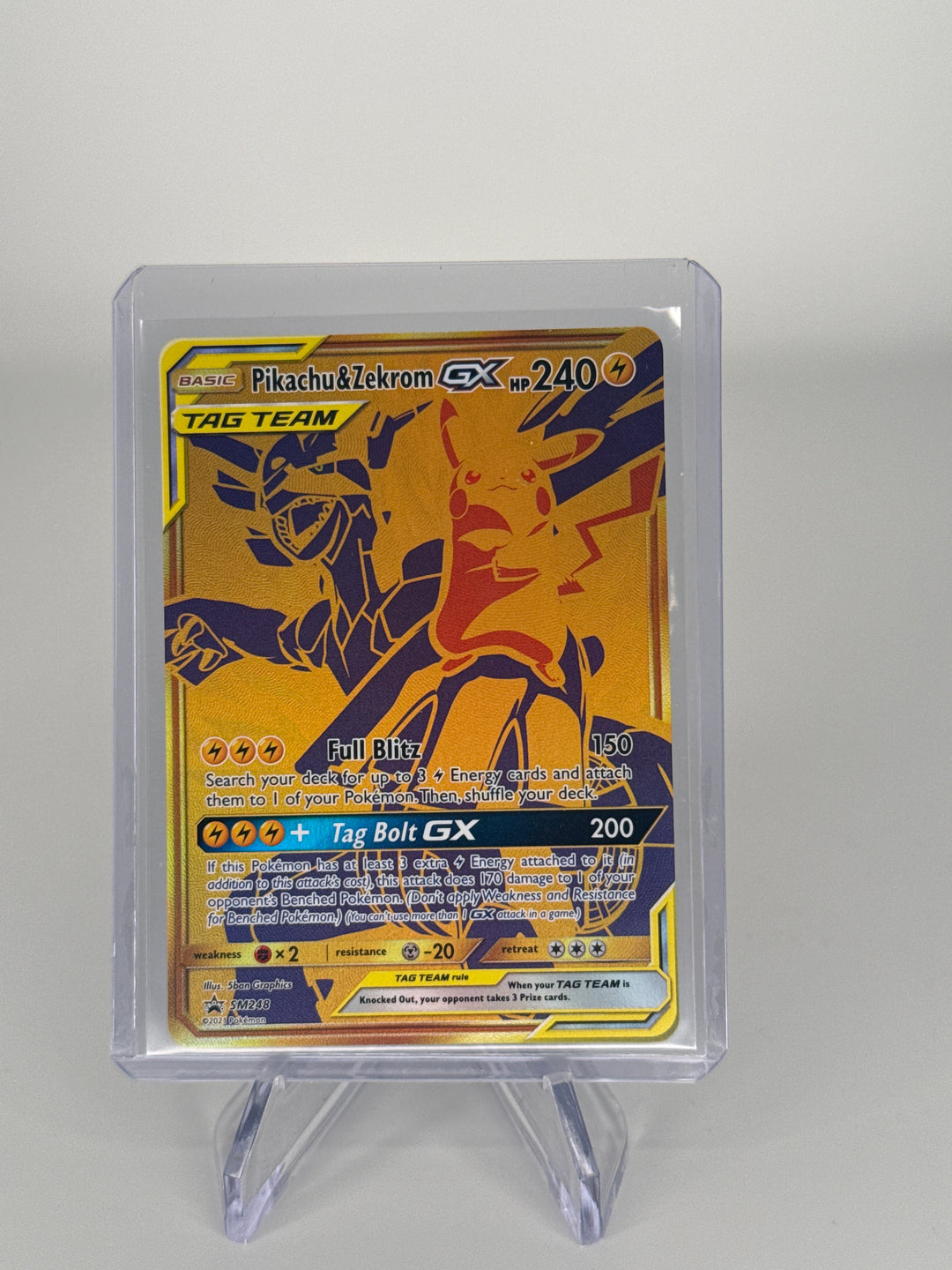 Pokemon TCG 2021 Pikachu & Zekrom-GX SM Black Star Promo Holofoil, SM248