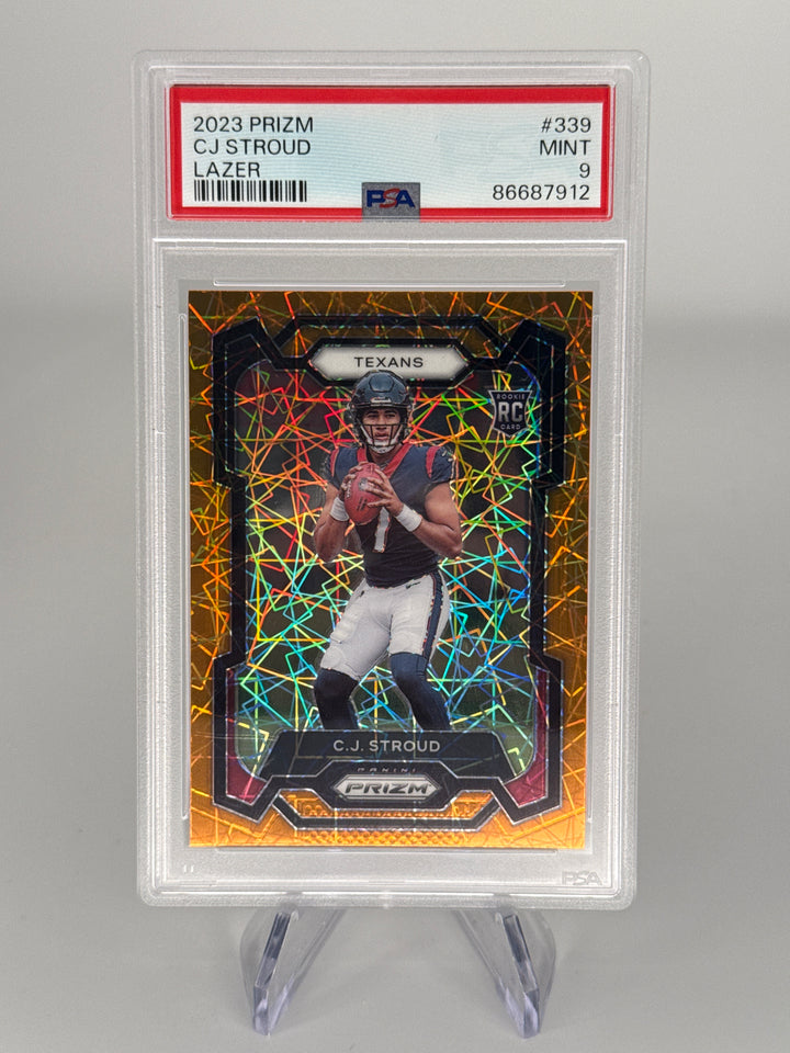 CJ Stroud 2023 Panini Prizm Lazer Rookie, PSA 9 Mint