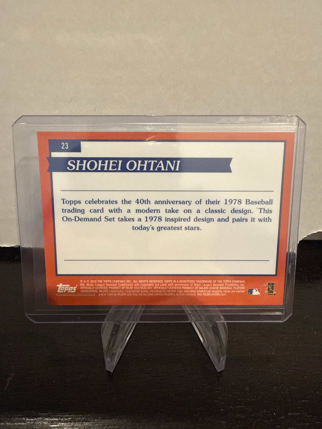 Shohei Ohtani 2018 Topps on Demand 1978 40th Anniversary Rookie