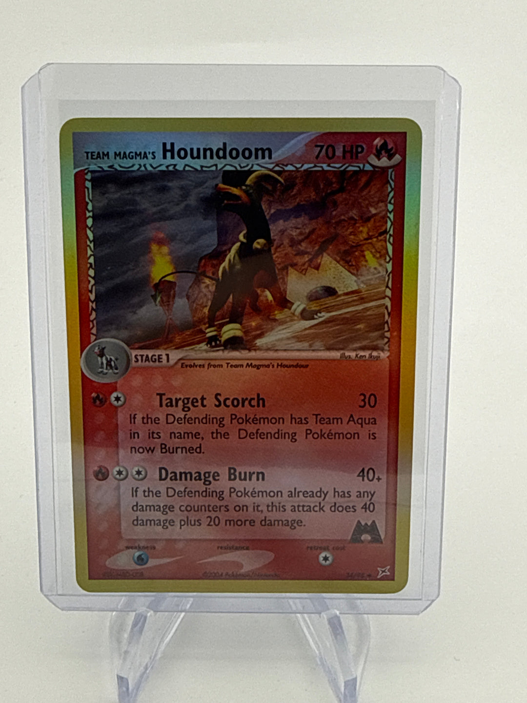Pokemon TCG 2004 Team Magma's Houndoom EX Team Magma Vs Aqua Holo, 34/95
