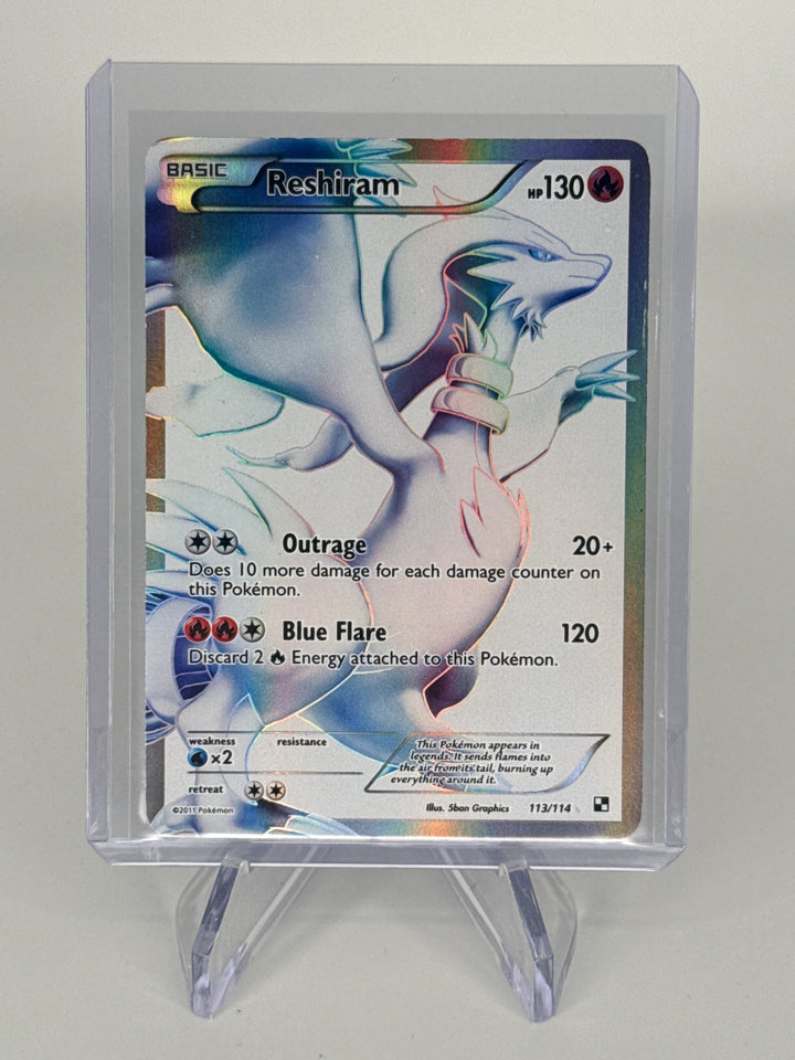 Pokemon TCG 2011 Reshiram Black & White Full Art Holo, 113/114