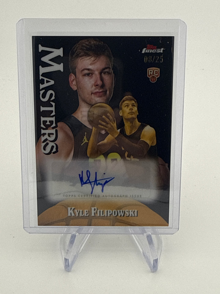 Kyle Filipowski 2025 Topps Finest Masters Black Refractor Rookie Auto, 08/25