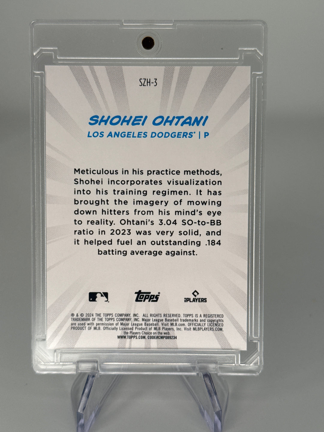 Shohei Ohtani 2024 Topps Japan Edition Strike Zone Heroes