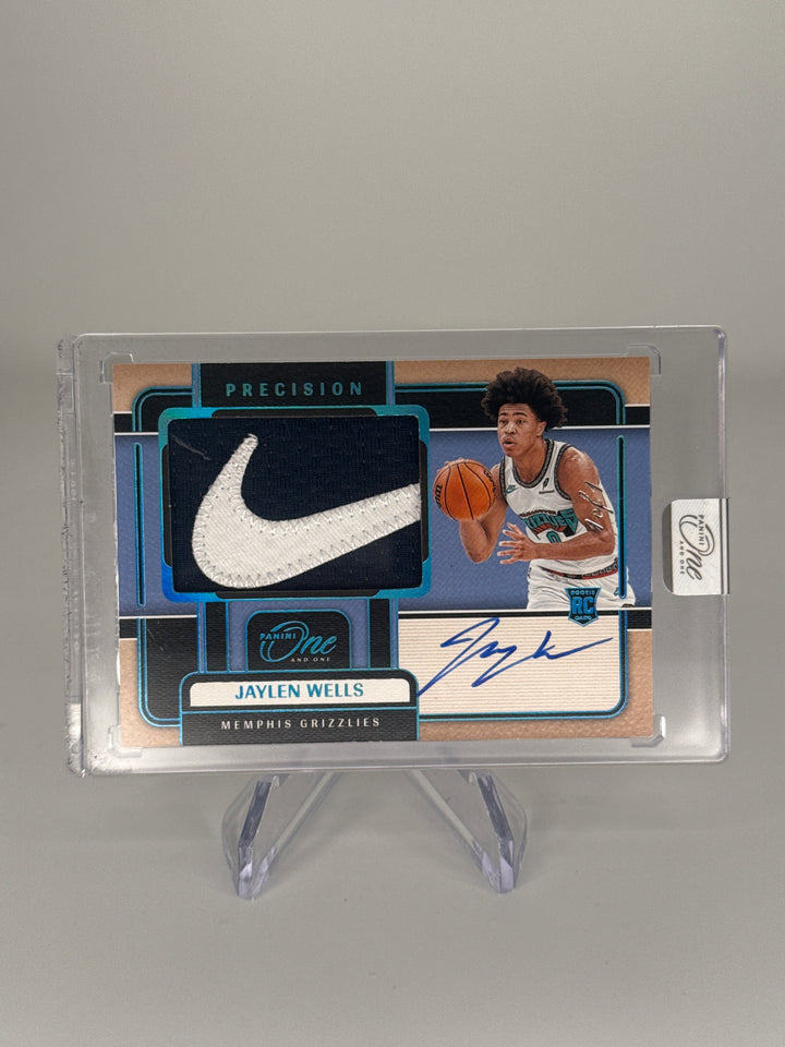 Jaylen Wells 2024 Panini One & One Precision Rookie Patch Auto Nike Swoosh, 1/1