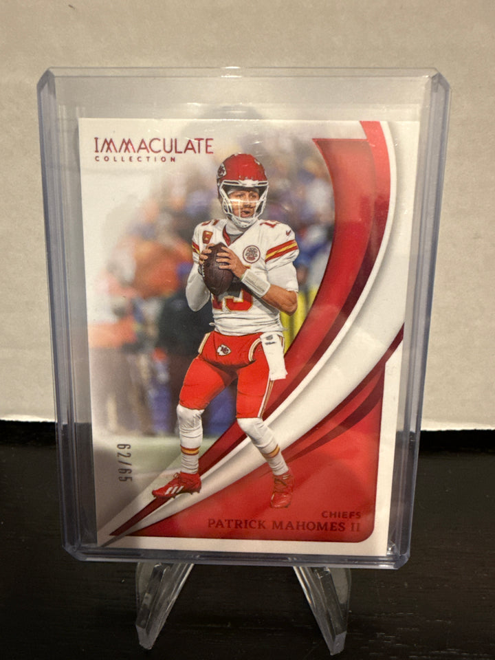 Patrick Mahomes 2024 Panini Immaculate Red Action, 62/65