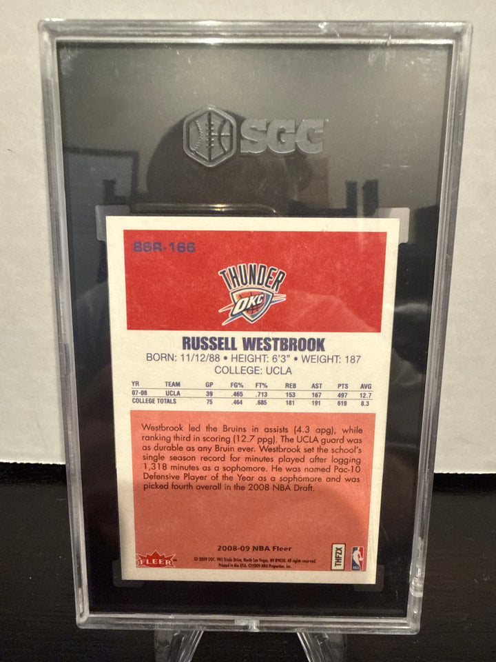 Russell Westbrook 2008 Fleer '86-87 Rookies, SGC 9.5 Gem Mint