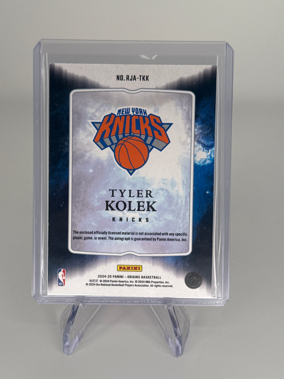 Tyler Kolek 2024 Panini Origins Rookie Patch Auto, 75/99