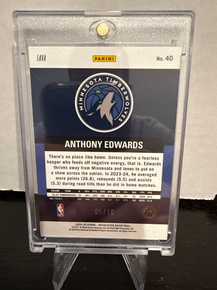 Anthony Edwards 2024-2025 Panini Revolution Pink Lava, 05/10