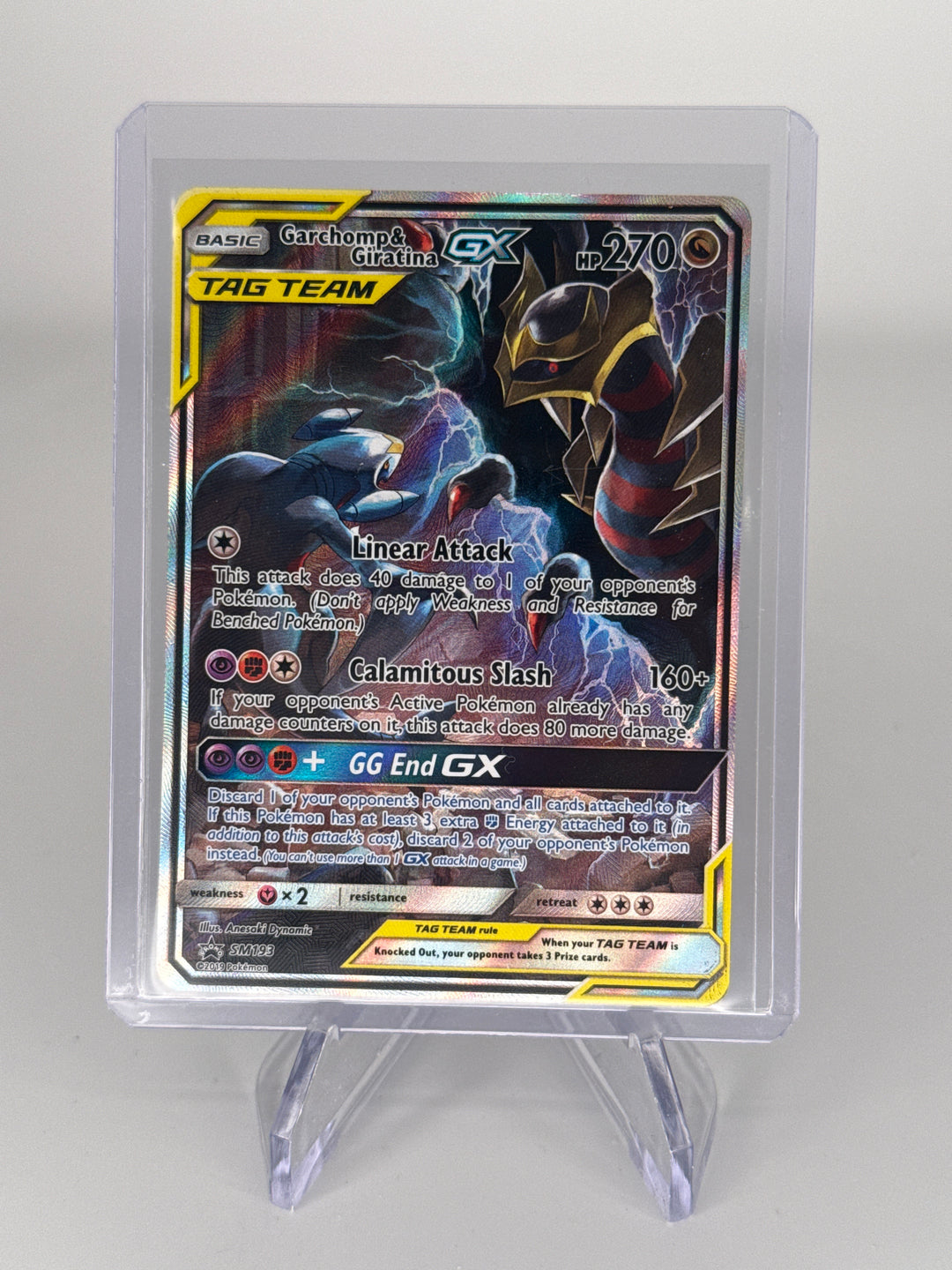 Pokemon TCG 2019 Garchomp & Giratina GX Tag Team Black Star Promo, SM193
