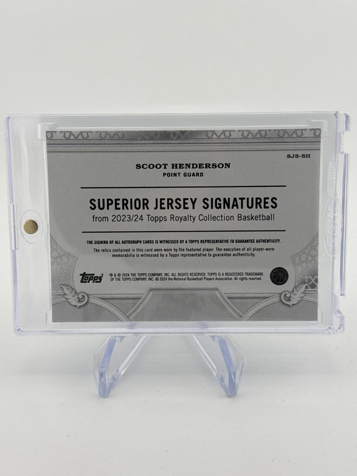 Scoot Henderson 2024 Topps Royalty Rookie Triple Patch Auto, 50/99