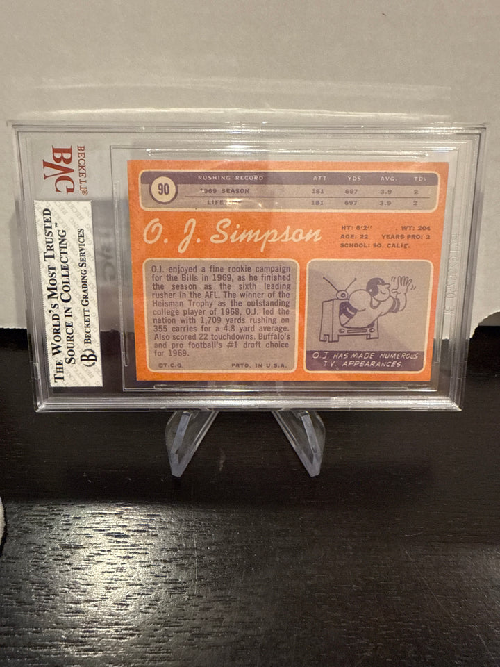 OJ Simpson 1970 Topps Rookie, BVG 2