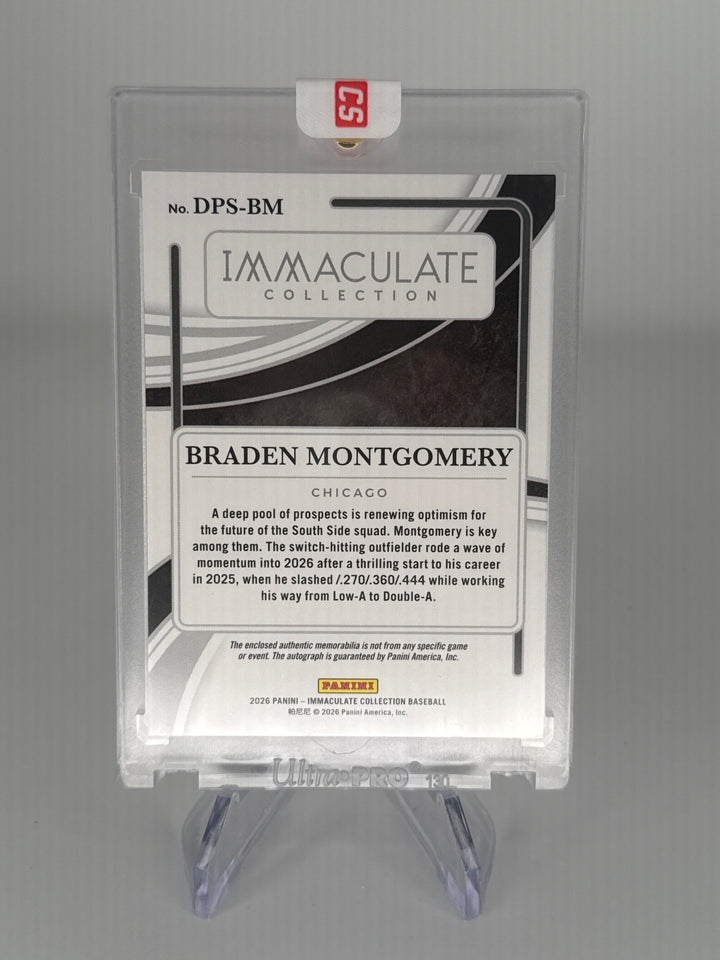 Braden Montgomery 2026 Panini Immaculate Dual Patch Auto, 13/49