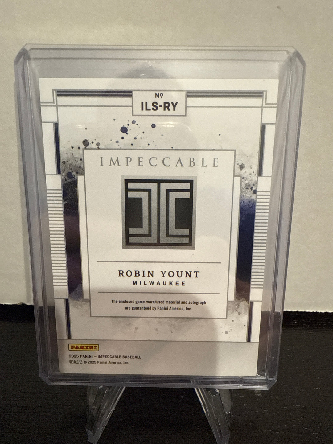 Robin Yount 2024 Panini Impeccable Lumber Signatures, 08/10