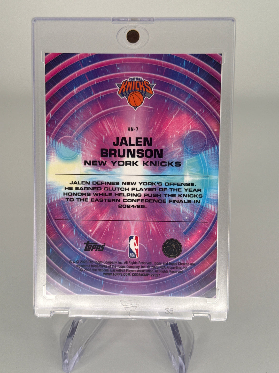 Jalen Brunson 2026 Topps Chrome Cosmic Hypernova SSP Case Hit