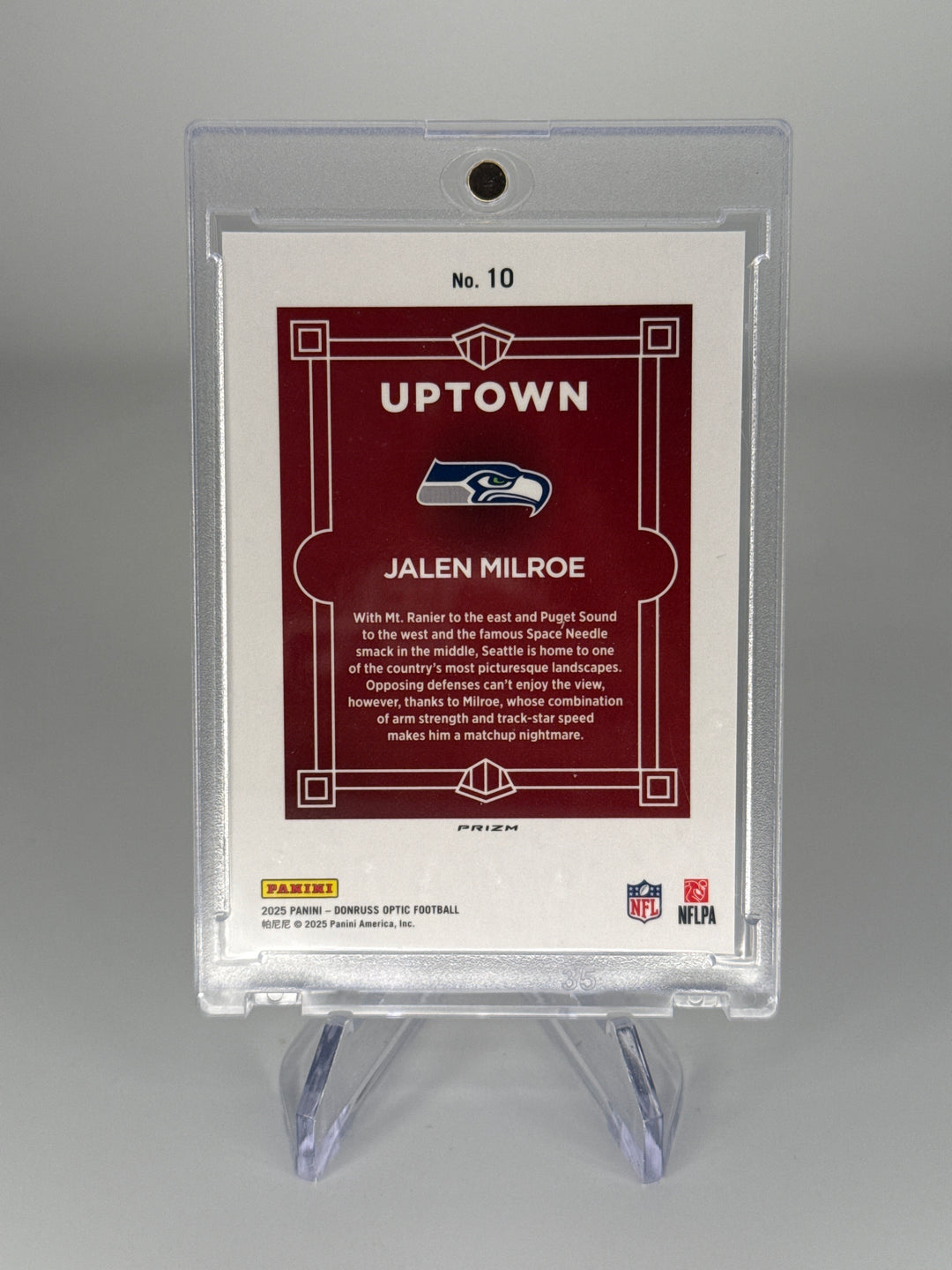 Jalen Milroe 2025 Panini Donruss Optic Uptown SSP Case Hit Rookie