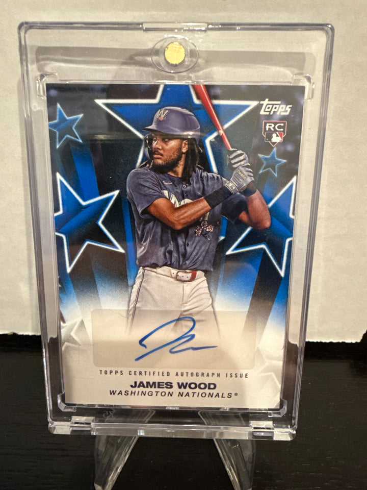 James Wood 2025 Topps Stars of Baseball Blue Rookie Auto, 120/150