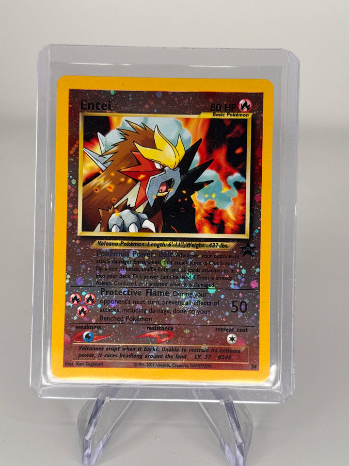 Pokemon TCG Entei Movie Black Star Promo Holo, 34