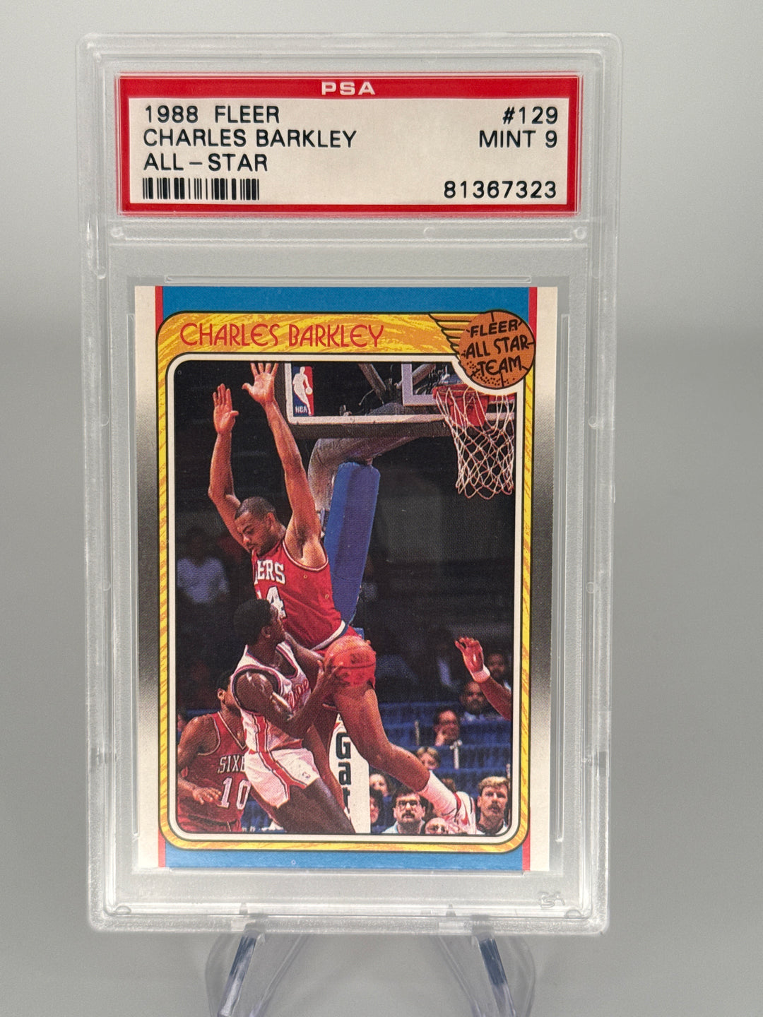 Charles Barkley 1986 Fleer All-Star, PSA 9 Mint