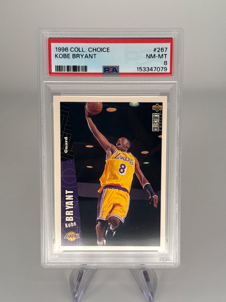 Kobe Bryant 1996 Upper Deck Collectors Choice Rookie, PSA 8