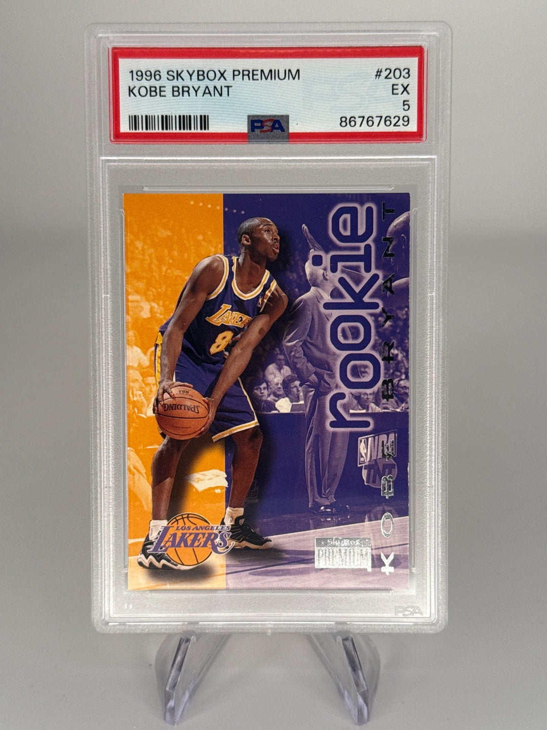 Kobe Bryant 1996 Skybox Premium Rookie, PSA 5