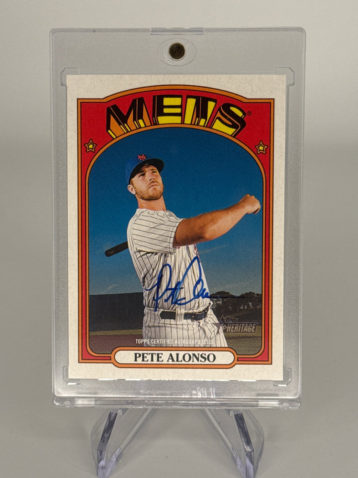 Pete Alonso 2021 Topps Heritage Real One Auto