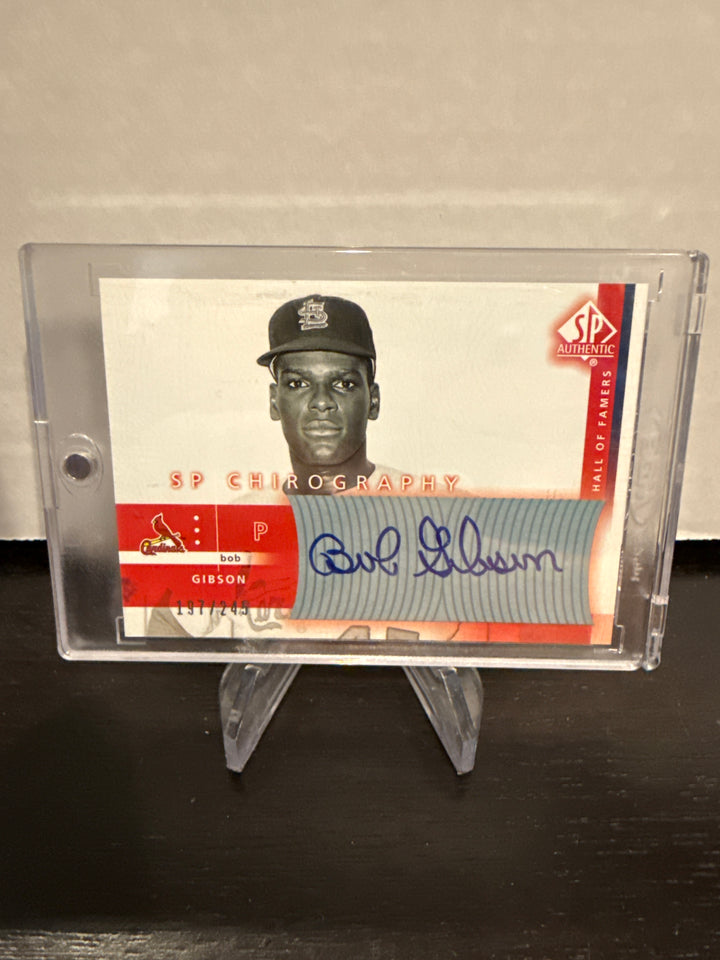 Bob Gibson 2003 Upper Deck SP Authentic Chirography Auto, 197/245
