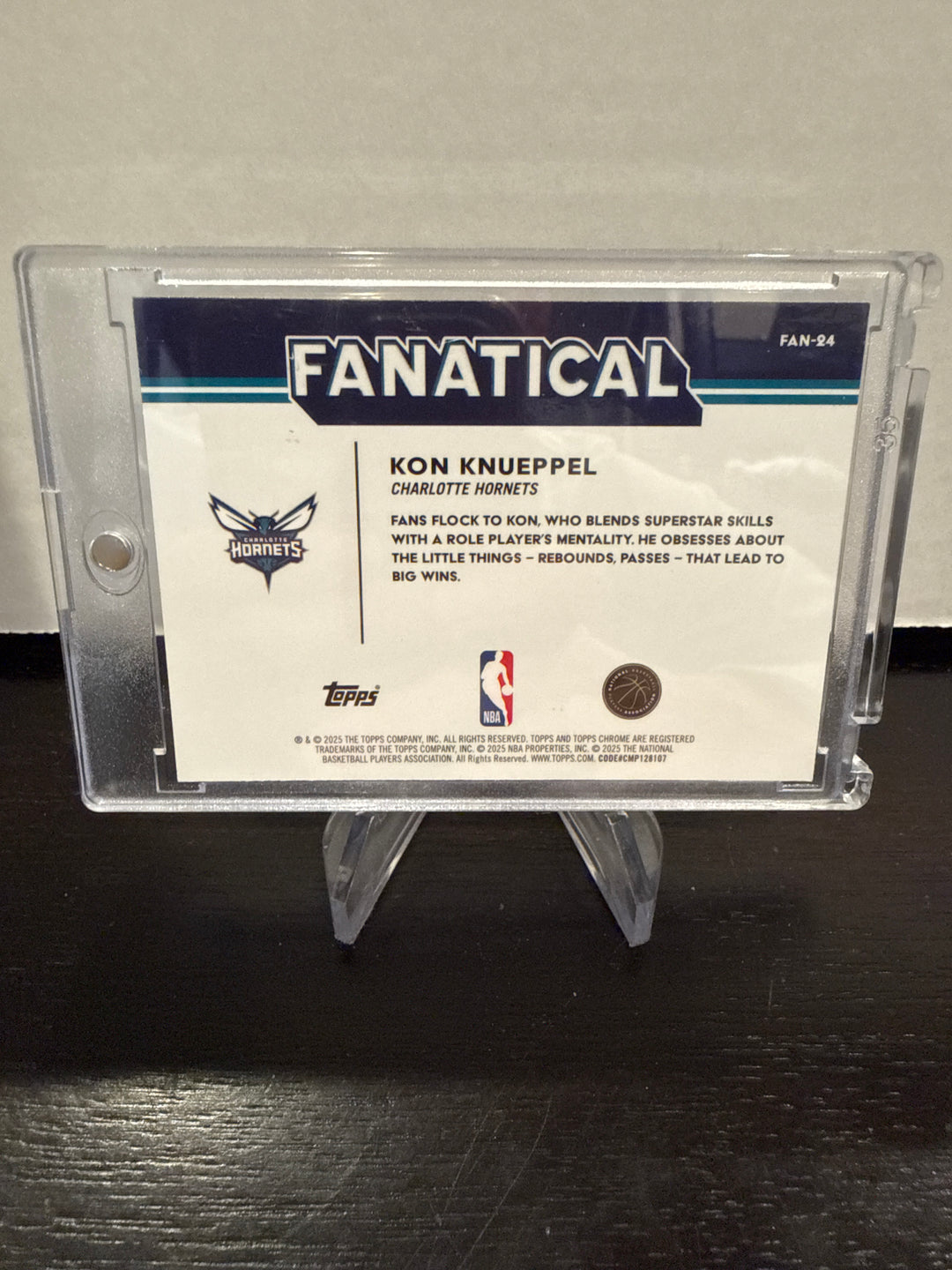 Kon Knueppel 2025 Topps Chrome Fanatical SSP Case Hit Rookie