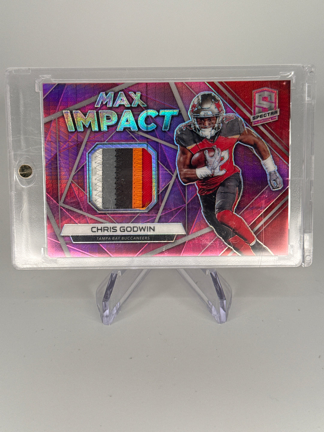Chris Godwin 2019 Panini Spectra Max Impact Neon Pink Relic, 15/15