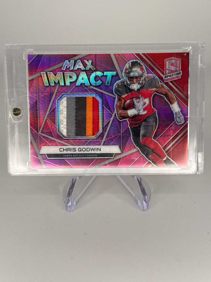 Chris Godwin 2019 Panini Spectra Max Impact Neon Pink Relic, 15/15