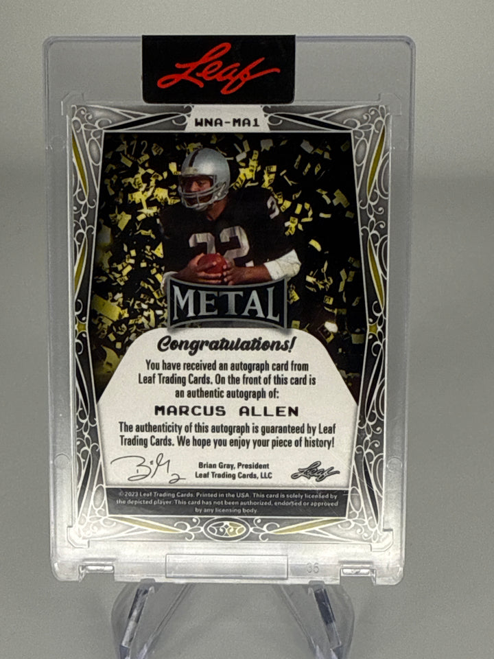 Marcus Allen 2025 Leaf Metal Auto, 1/2