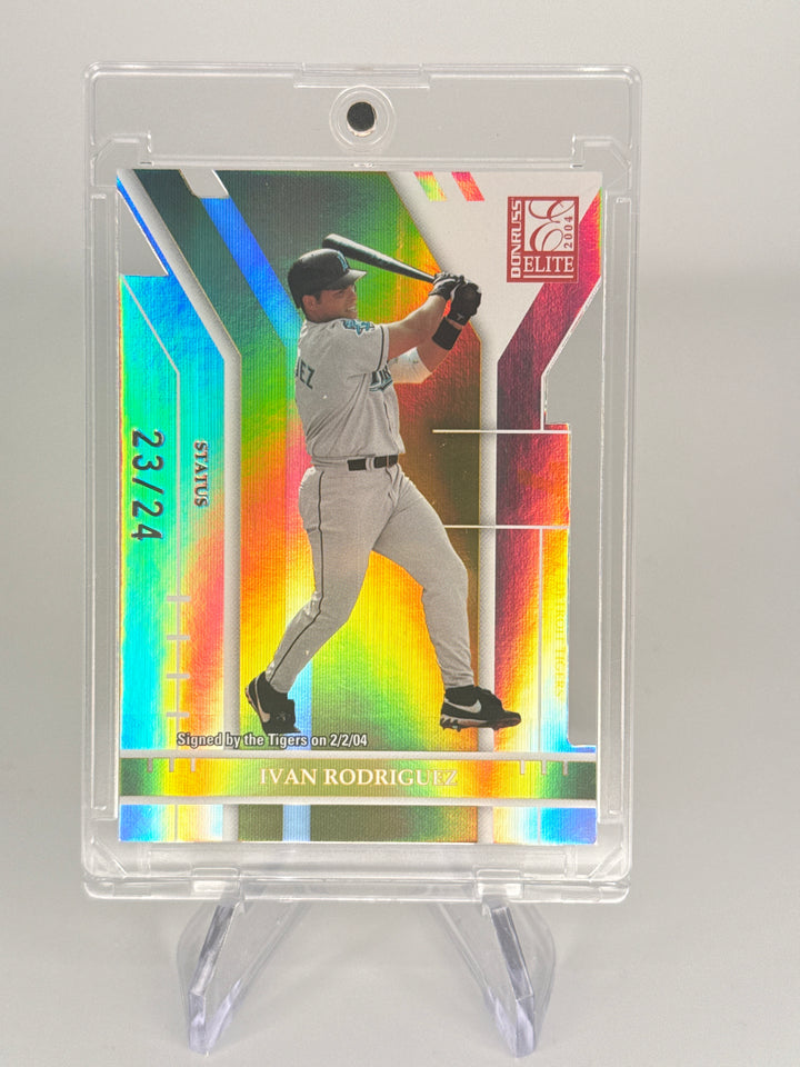 Ivan Rodriguez 2004 Donruss Elite Status Gold, 23/24