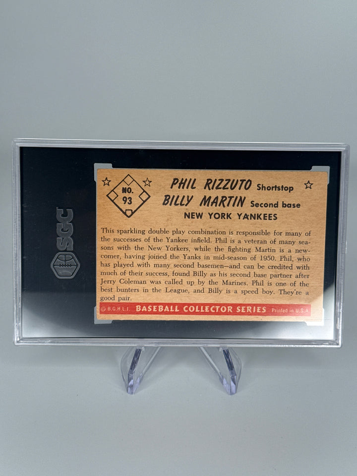 Phil Rizzuto/Billy Martin 1953 Bowman Color, SGC 3.5
