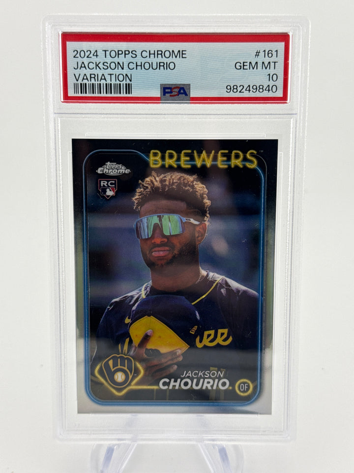 Jackson Chourio 2024 Topps Chrome Variation Rookie, PSA 10 Gem Mint