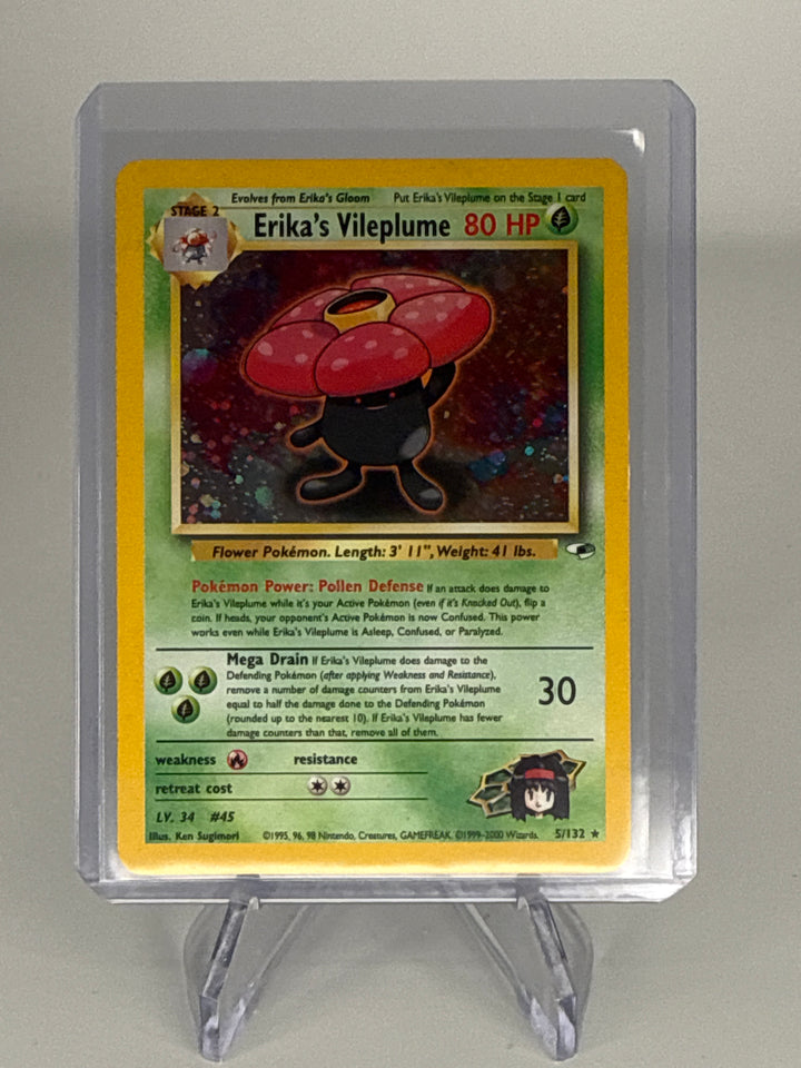 Pokemon TCG 2000 Erika's Vileplume Gym Heroes Holo, 5/132