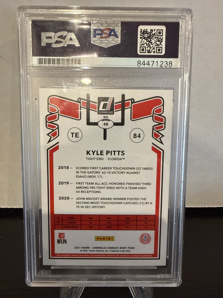 Kyle Pitts 2021 Panini Donruss Rookie, PSA Authentic Auto