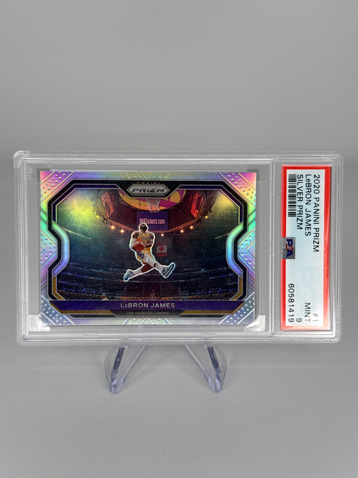 Lebron James 2020 Panini Prizm Silver Prizm, PSA 9 Mint