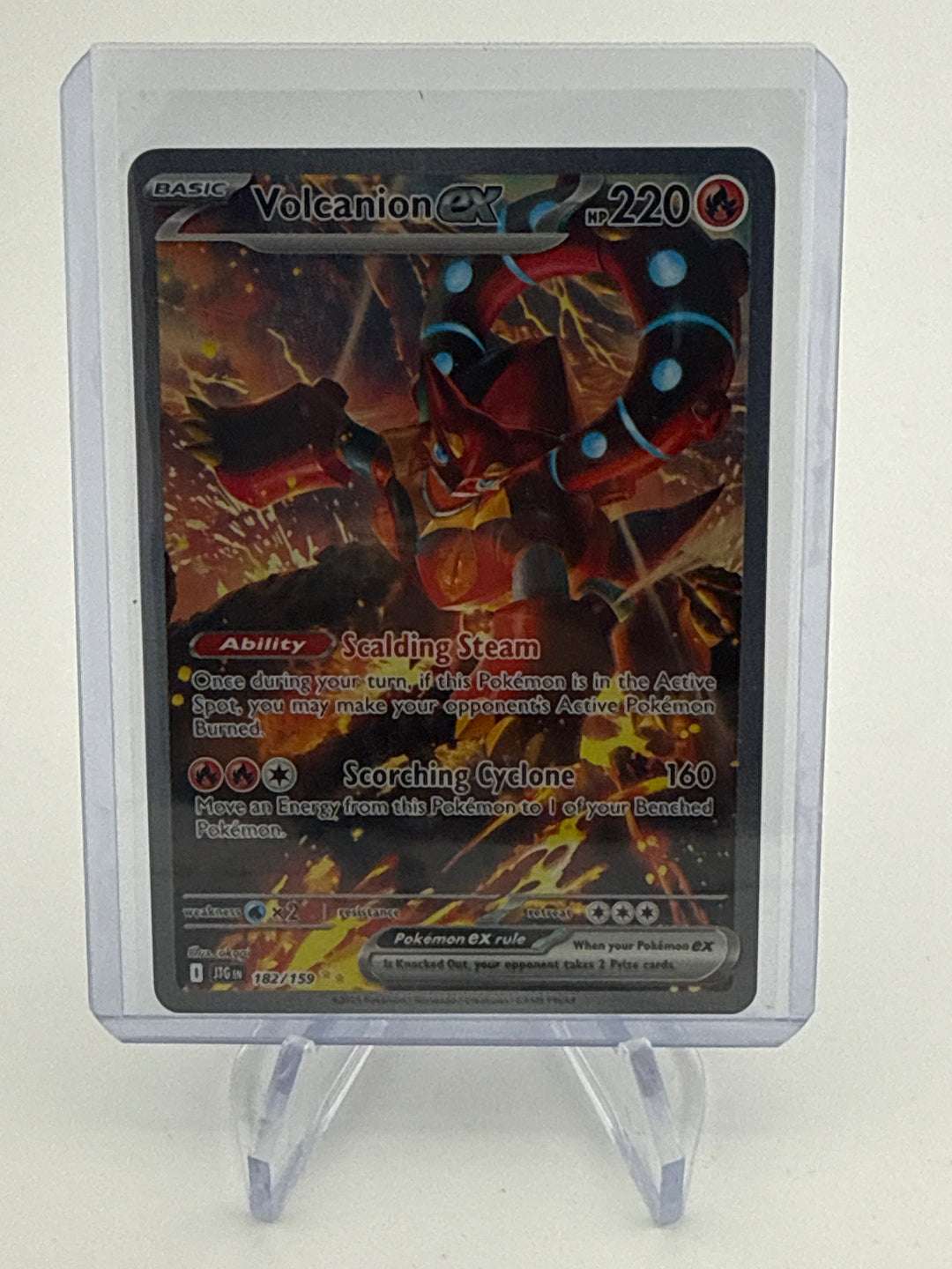 Pokemon TCG 2025 Volcanion EX Journey Together Full Art Special Illustration Rare, 182/159