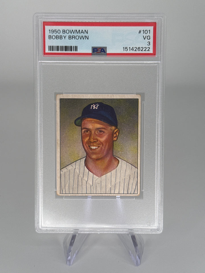 Bobby Brown 1950 Bowman, PSA 3
