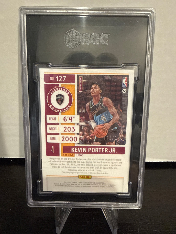 Kevin Porter Jr 2019-2020 Panini Contenders Optic Rookie Ticket Image Variation Auto Red, 141/149, SGC 9 Mint