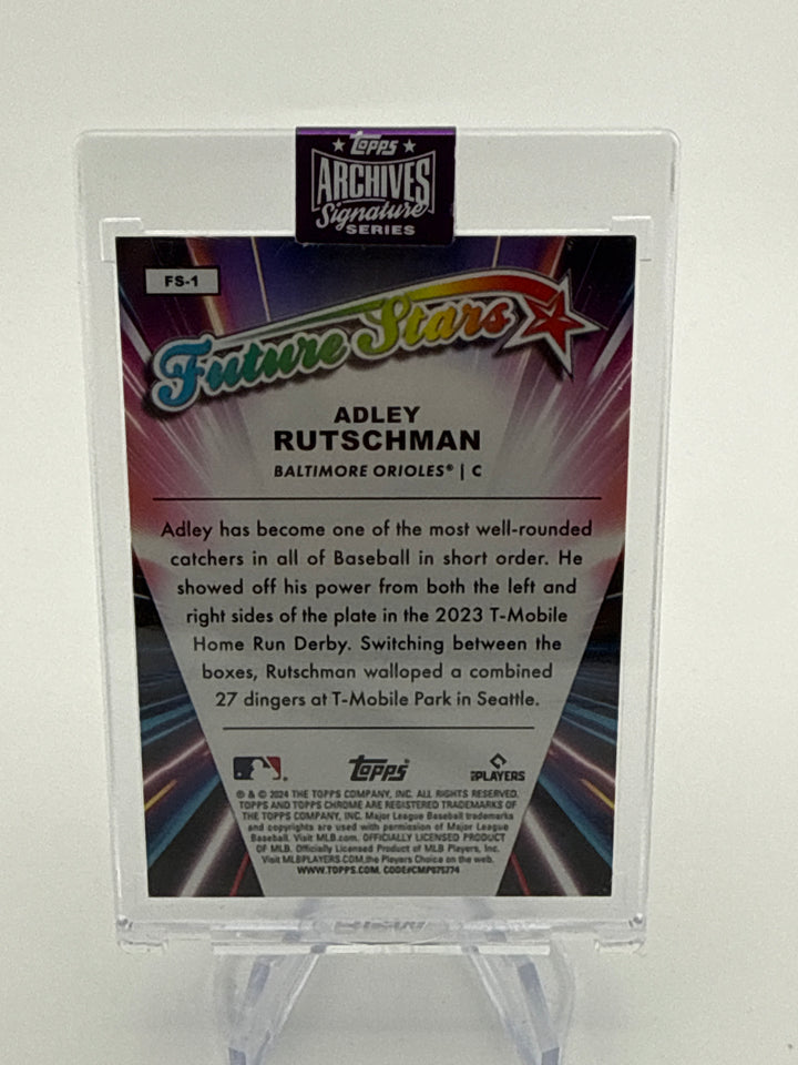 Adley Rutschman 2025 Topps Archives Future Stars Auto, 33/40