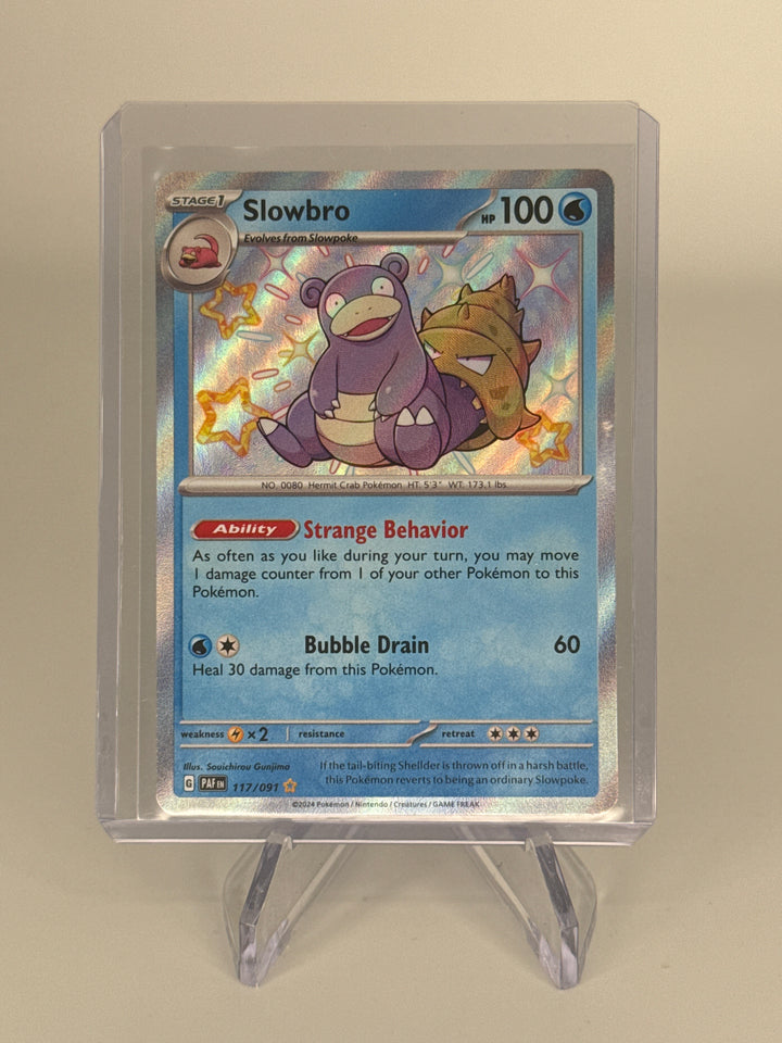 Pokemon TCG 2024 Slowbro Paldean Fates Shiny Holo Rare, 117/091
