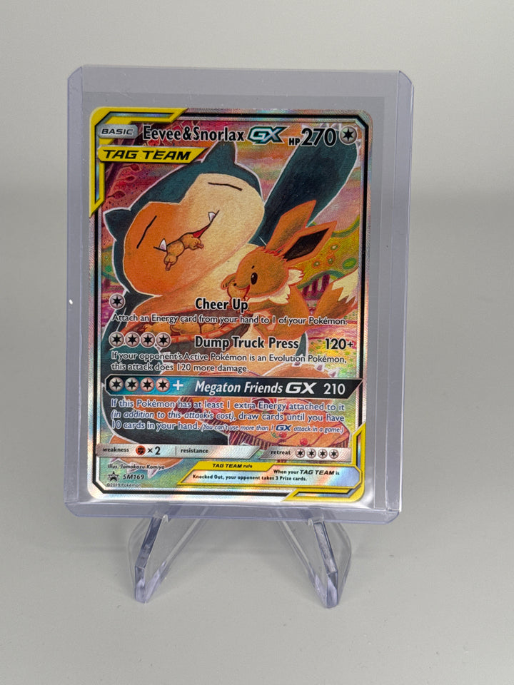 Pokemon TCG 2019 Eevee & Snorlax GX Sun & Moon Black Star Promo, SM169