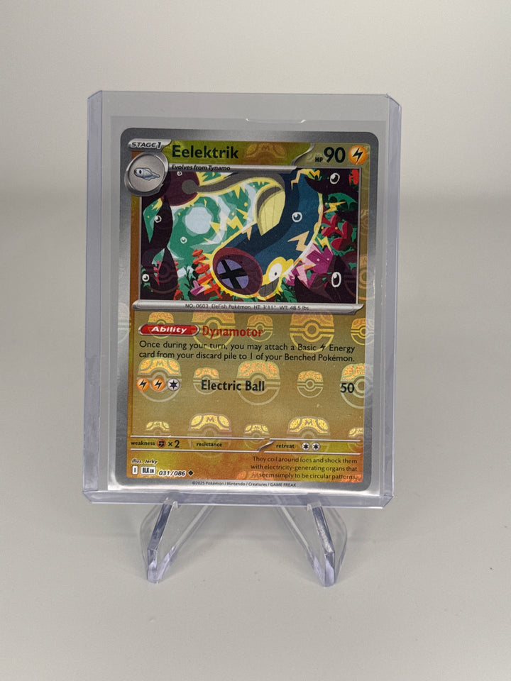 Pokemon TCG 2025 Eelektrik Masterball Black Bolt Reverse Holo, 031/086