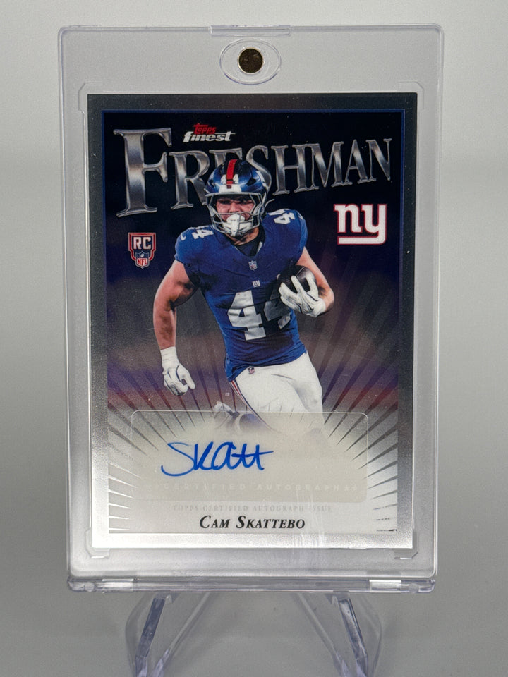 Cam Skattebo 2025 Topps Finest Freshman Rookie Auto