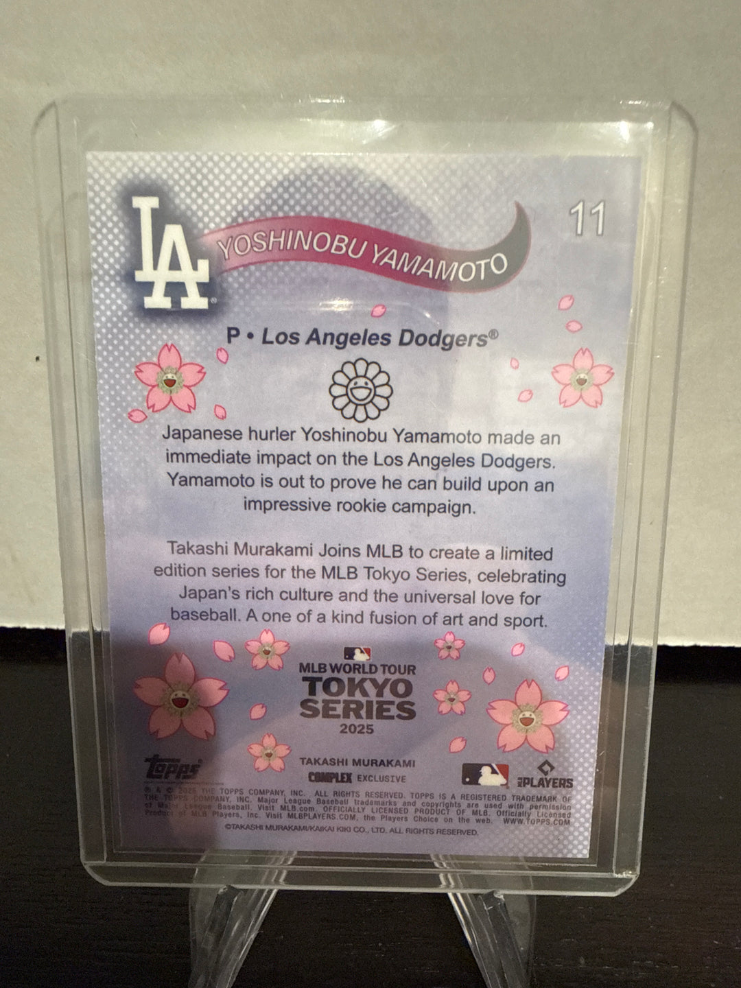 Yoshinobu Yamamoto 2025 Topps Tokyo Series Takashi Murakami Complex Exclusive