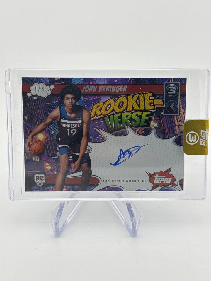 Joan Beringer 2026 Topps 3 Rookie-Verse Rookie Auto, 14/49